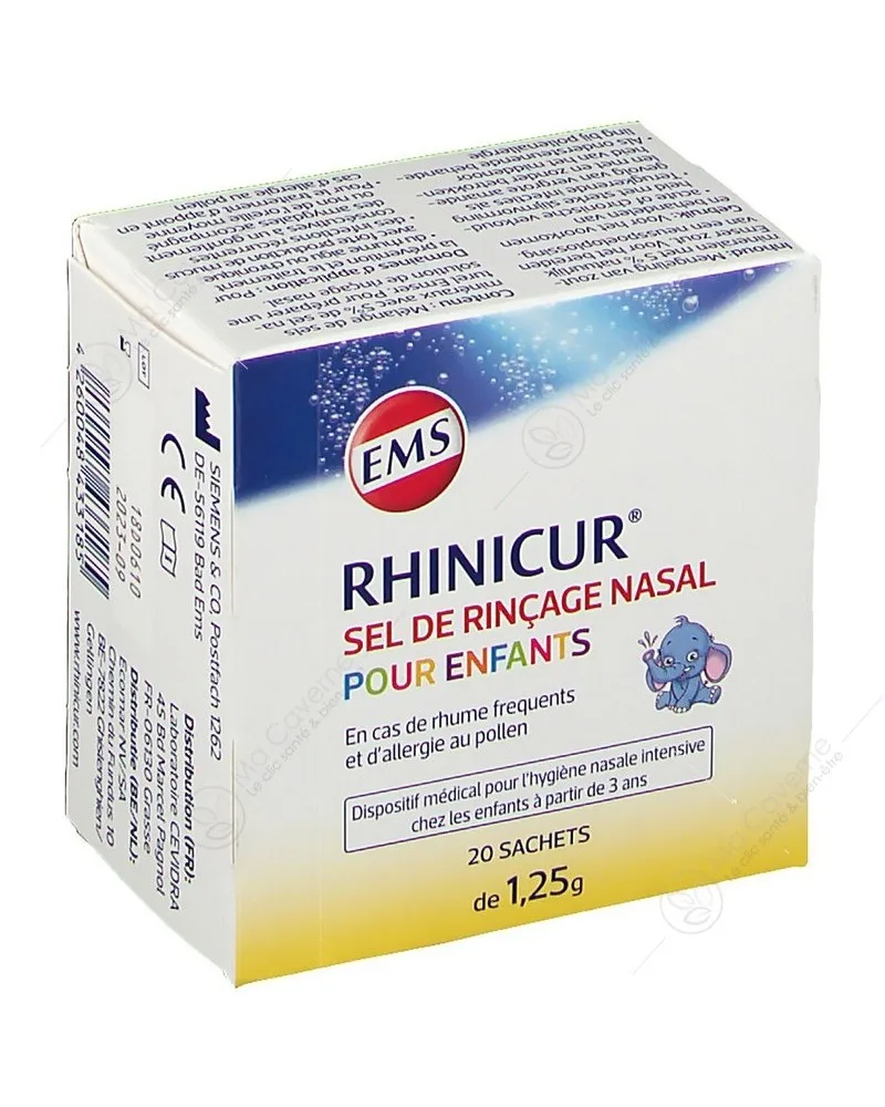 RHINICUR RECHARGE SEL DE RINCAGE ENFANT BT/20