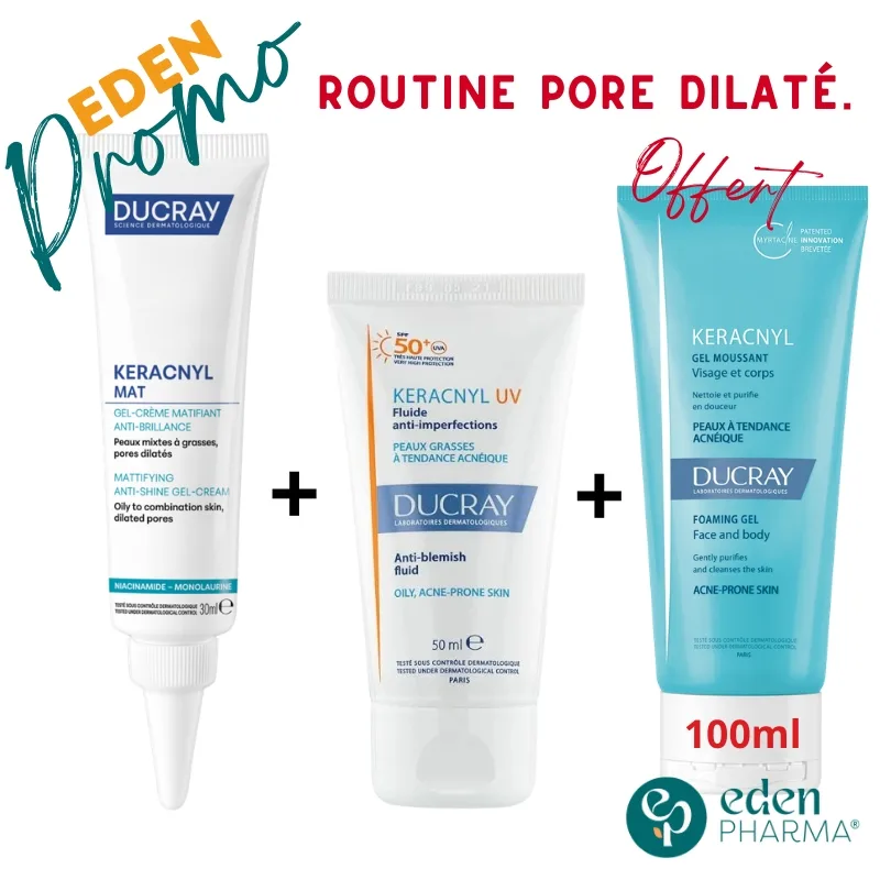 DUCRAY ROUTINE KERACNYL POUR LES PORES DILATÉS 