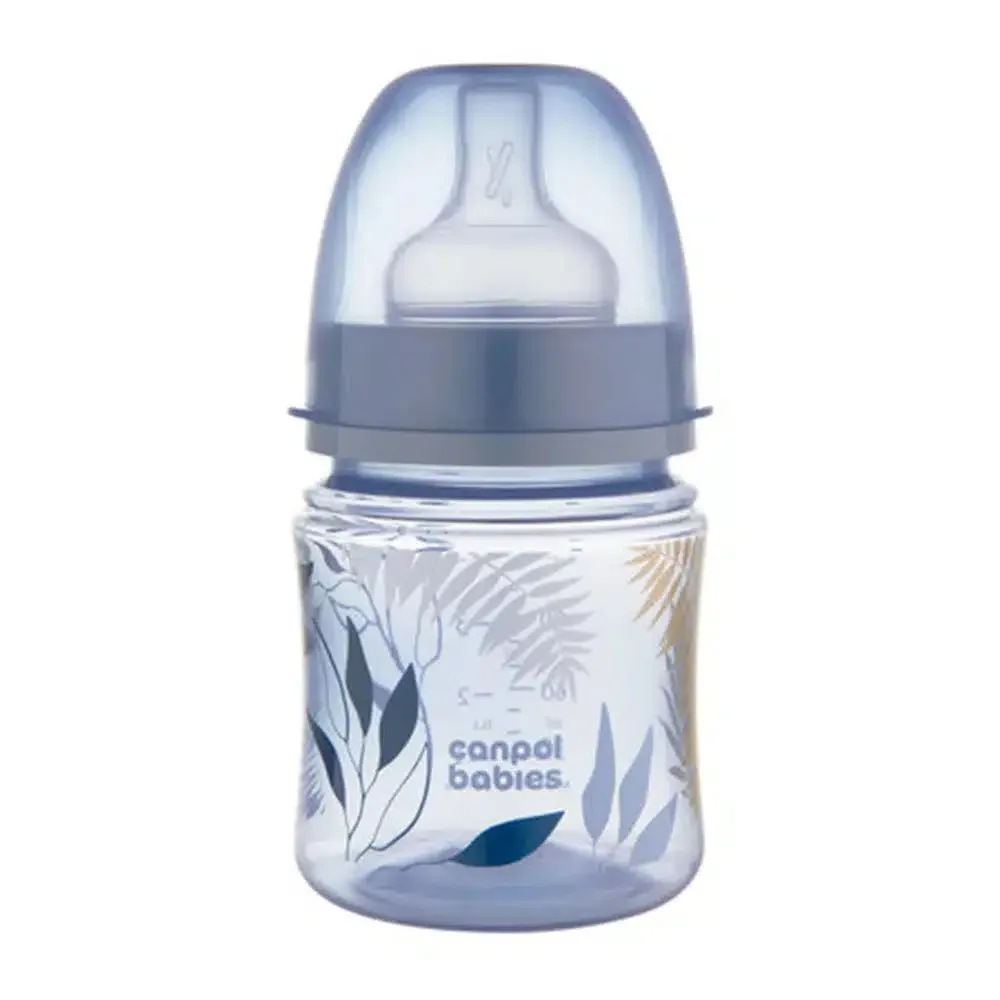 CANPOL BABIES BIBERON ANTICOLIQUE COL LARGE GOLD BLEU 120ML