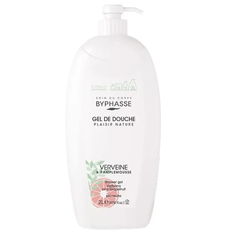 BYPHASSE GEL DE DOUCHE VERVEINE ET PAMPLEMOUSSE 2L