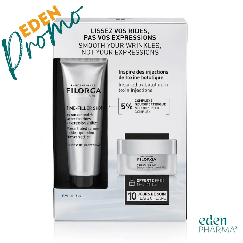FILORGA COFFRET TIME FILLER SHOT 5XP + TIME FILLER CREME 5XP OFFERT