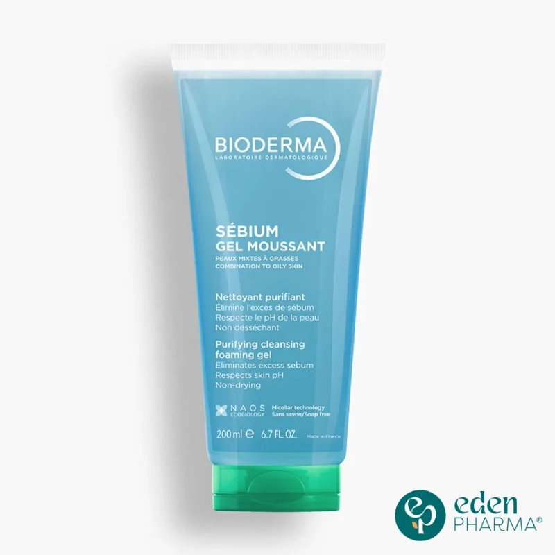 BIODERMA SEBIUM GEL MOUSSANT PURIFIANT TUBE 200ML