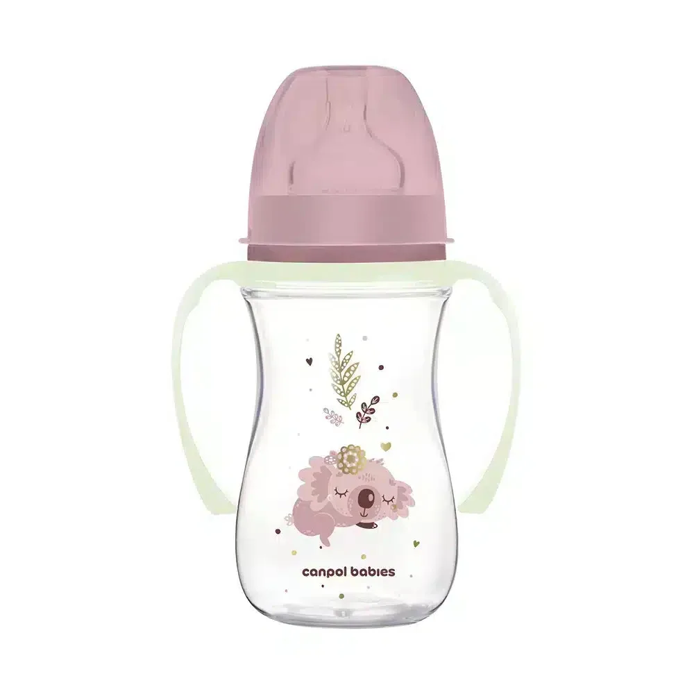 CANPOL BIBERON COL LARGE POLYPROPYLÈNE SLEEPY KOALA ROSE 240ML