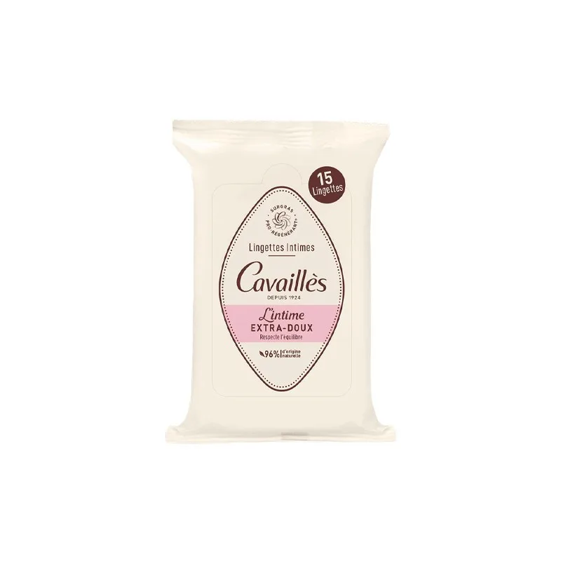 ROGE CAVAILLES LINGETTES INTIMES 15 PIECES