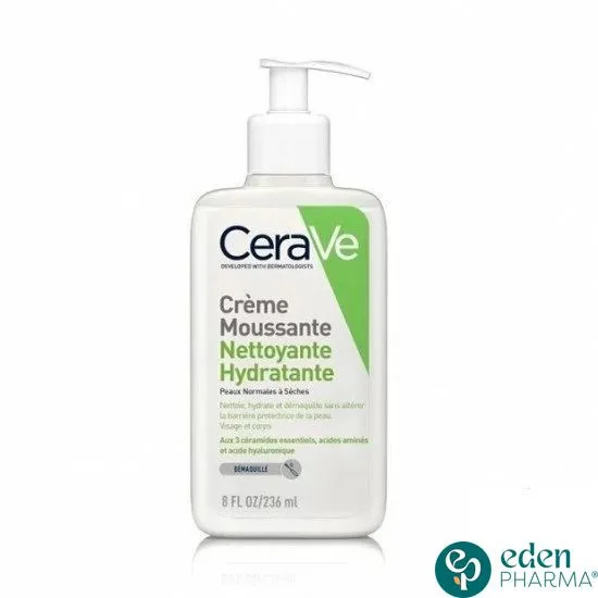 CERAVE CREME MOUSSANTE HYDRATANTE PEAU SECHE 236ML