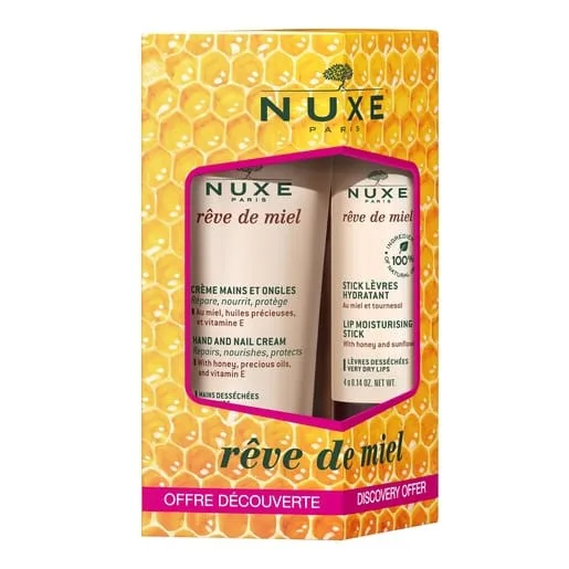 NUXE REVE DE MIEL STICK LEVRES 4G+CREME MAINS 30ML