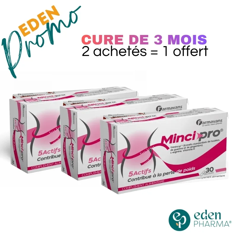 MINCIPRO CURE 3 MOIS LOT 2 +1 GRATUIT