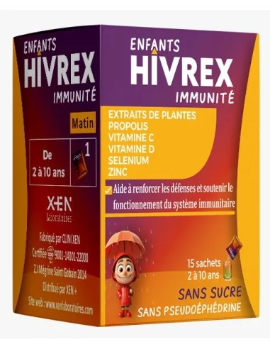 HIVREX IMMUNITÉ ENFANT 15 SACHETS