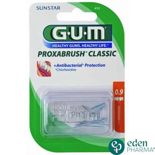 GUM BROSSETTES ULTRA FINE CYLINDRIQUE,BOITE DE 8 (412)