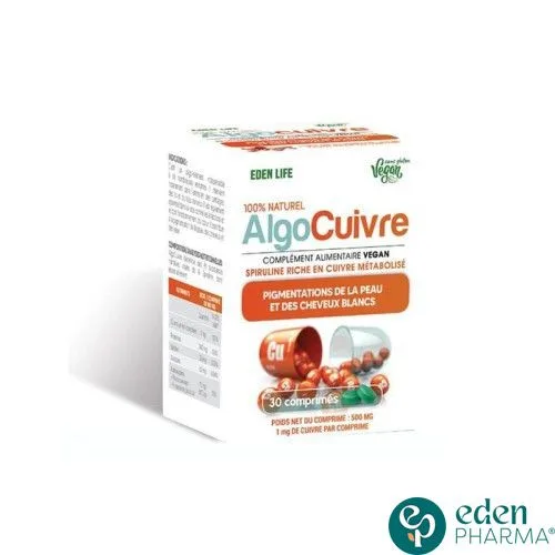 EDEN LIFE ALGO CUIVRE 30 COMPRIMES