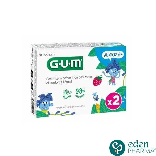GUM DENTIFRICE DUO JUNIOR 6+ LOT DE 2X50ML