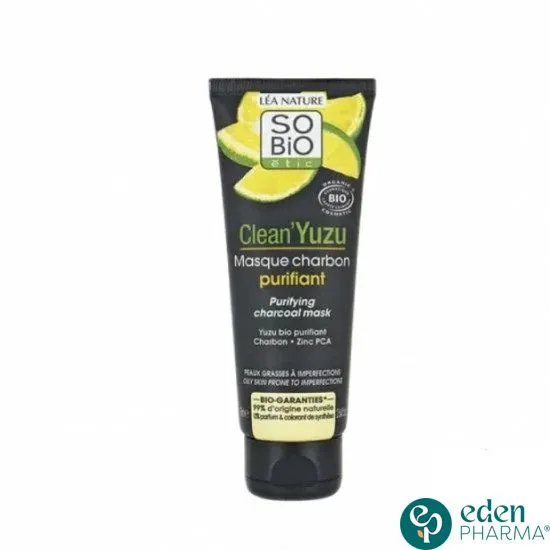SOBIO yuzu masque charbon purifiant 75ml