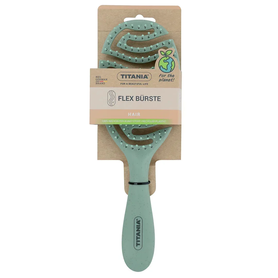 TITANIA BROSSE FLEX EN PLASTIQUE RECYCLE COLLECTION VERT DOUX 2886