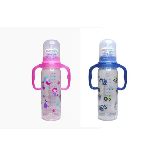 BABY NOVA BIBERON EN PLASTIC AVEC ANSES 240ML