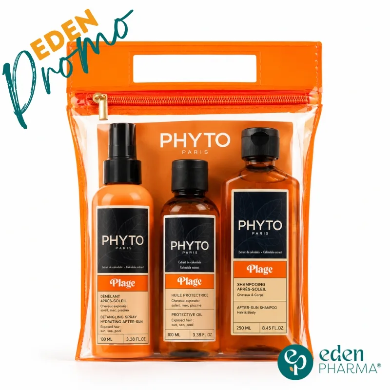PHYTO TROUSSE PLAGE (SHAMPOO-HUILE PROTECTION-SPRAY APRES SOLEIL)