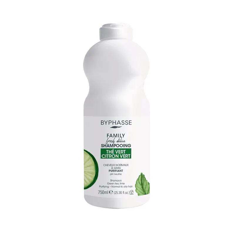BYPHASSE FAMILY SHAMPOOING THE VERT CITRON VERT CHEVEUX GRAS 750ML