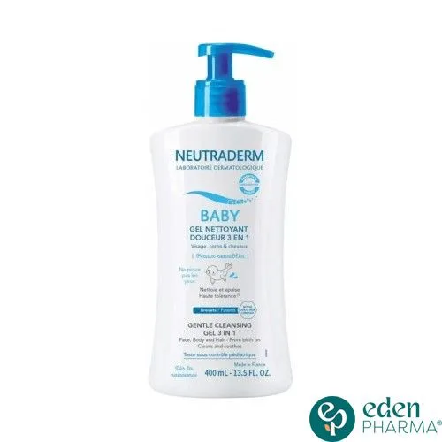 NEUTRADERM BABY GEL NETTOYANT DOUCEUR 3 EN 1 400ML