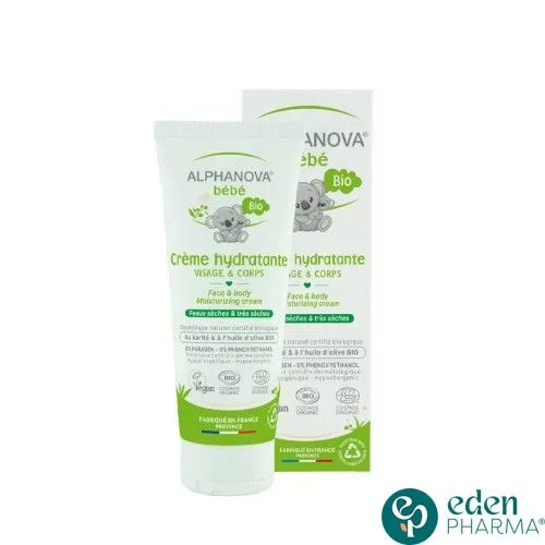 ALPHANOVA BEBE BIO CREME HYDRATANTE VISAGE ET CORPS 75ML