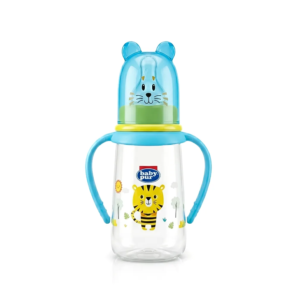 PUR BIBERON EN PLASTIQUE CALINOU AVEC ANSES 150ML REF 72034
