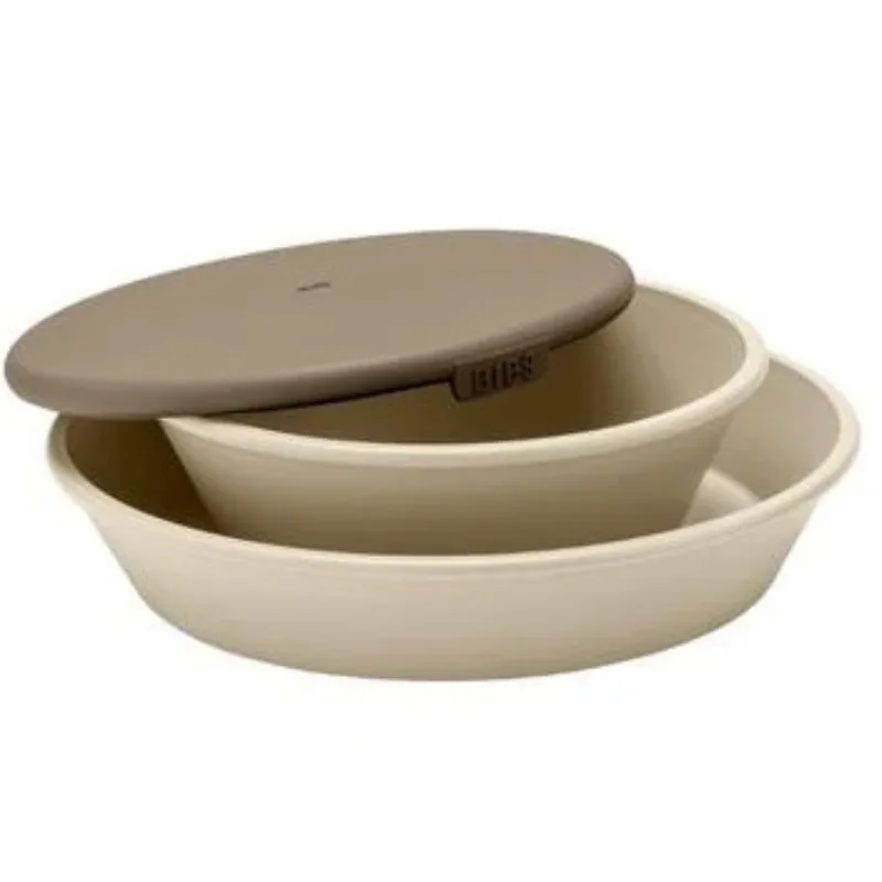 BIBS MINI MEAL DINNER SET LOT DASSIETTES 3 PIECES VANILLA