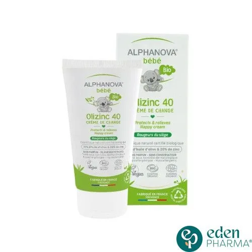 ALPHANOVA BEBE BIO OLIZINC 40 CREME DE CHANGE 50Gr