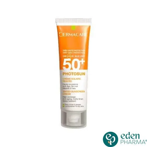 DERMACARE PHOTOSUN 1.5 FLUIDE MATIFIANTE TEINTEE PEAUX MIXTES A GRASSES SPF 50+ 50ML