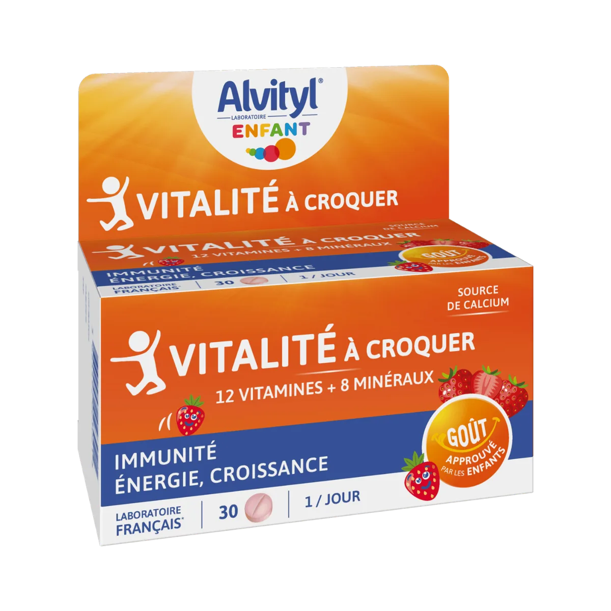 ALVITYL VITALITE A CROQUER GOUT FRAISE 30 COMPRIMES