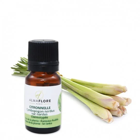 ALMAFLORE HUILE ESSENTIELLE DE CITRONNELLE 10ML