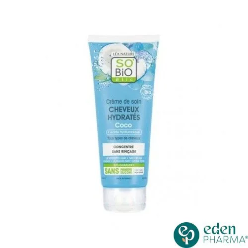 SO'BIO CREME DE SOIN CHEVEUX HYDRATES COCO BIO 100ML