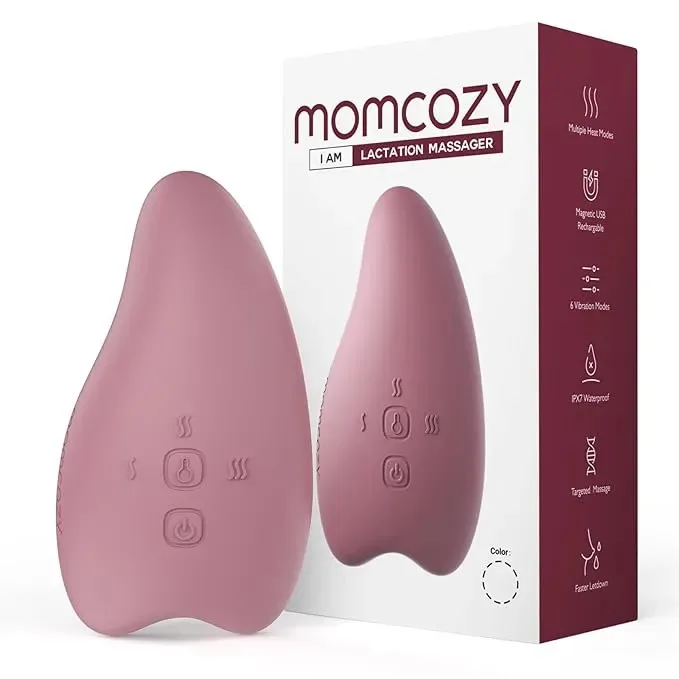 MOMCOZY MASSEUR DE LACTATION CHAUFFANT 2-EN-1