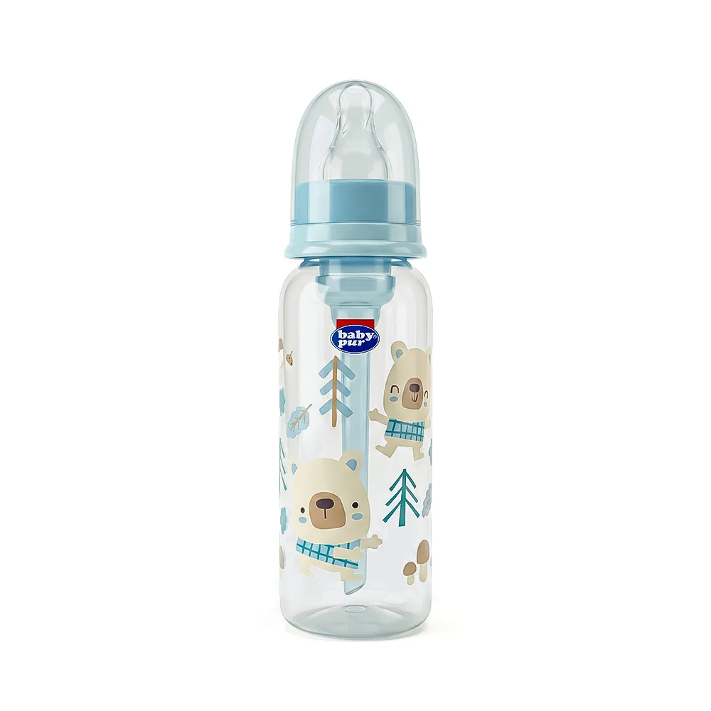 BABY PUR BIBERON EN PLASTIQUE ANTI-COLIQUE EARTH COLORS 250ML REF 72505