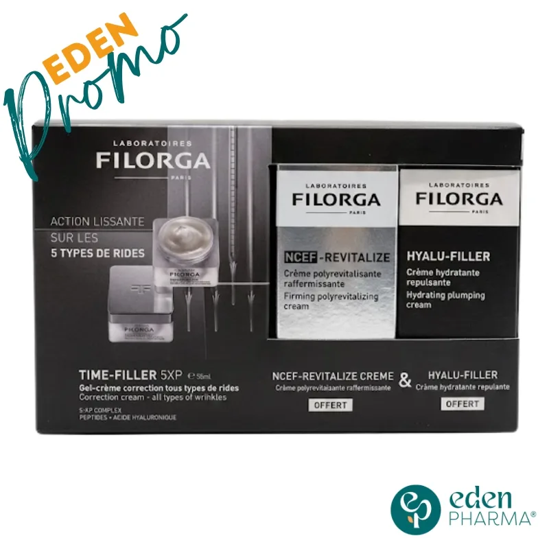 FILORGA COFFRET TIME FILLER GEL-CREME 5XP ( NCEF REVITALIZE CREME + HYALU-FILLER CREME ) OFFERTS 