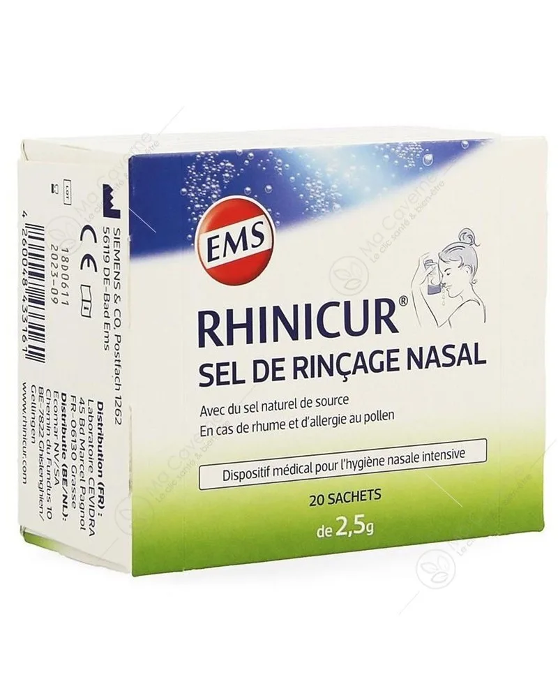 RHINICUR RECHARGE SEL DE RINCAGE ADUL BT 20