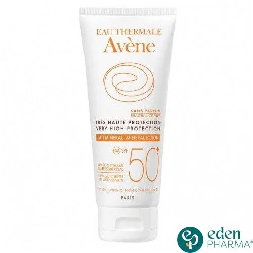 AVENE SOLAIRE LAIT MINERAL TRES HAUTE PROTECTION SPF50+ 100ML
