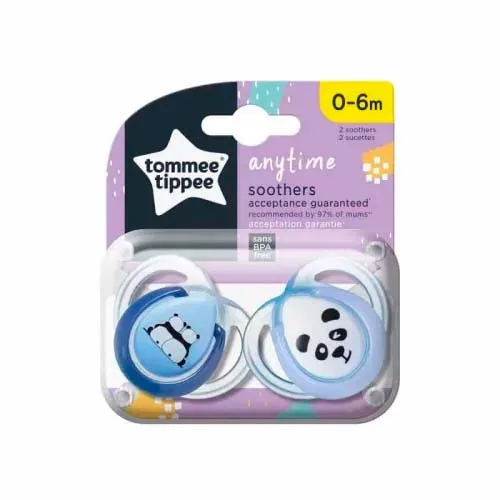 TOMMEE TIPPEE ANYTIME 2 SUCETTES ORTHODONTIC 0-6M