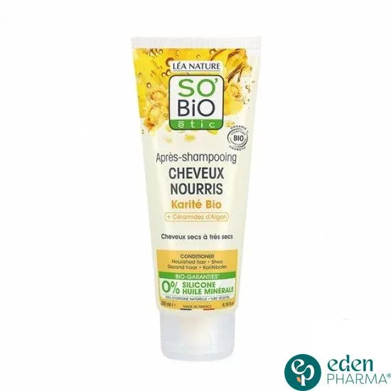 SOBIO apres shampooing cheveux nourris karite 200ML