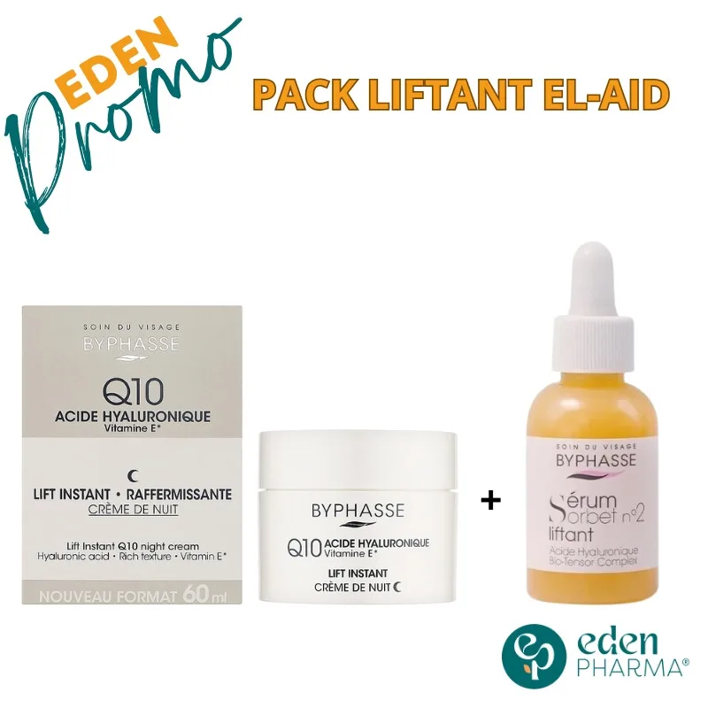 PACK EL-AÏD ECLAT ET HYDRATATION BYPHASSE CREME JOUR OU NUIT + SERUM SORBET LIFTANT