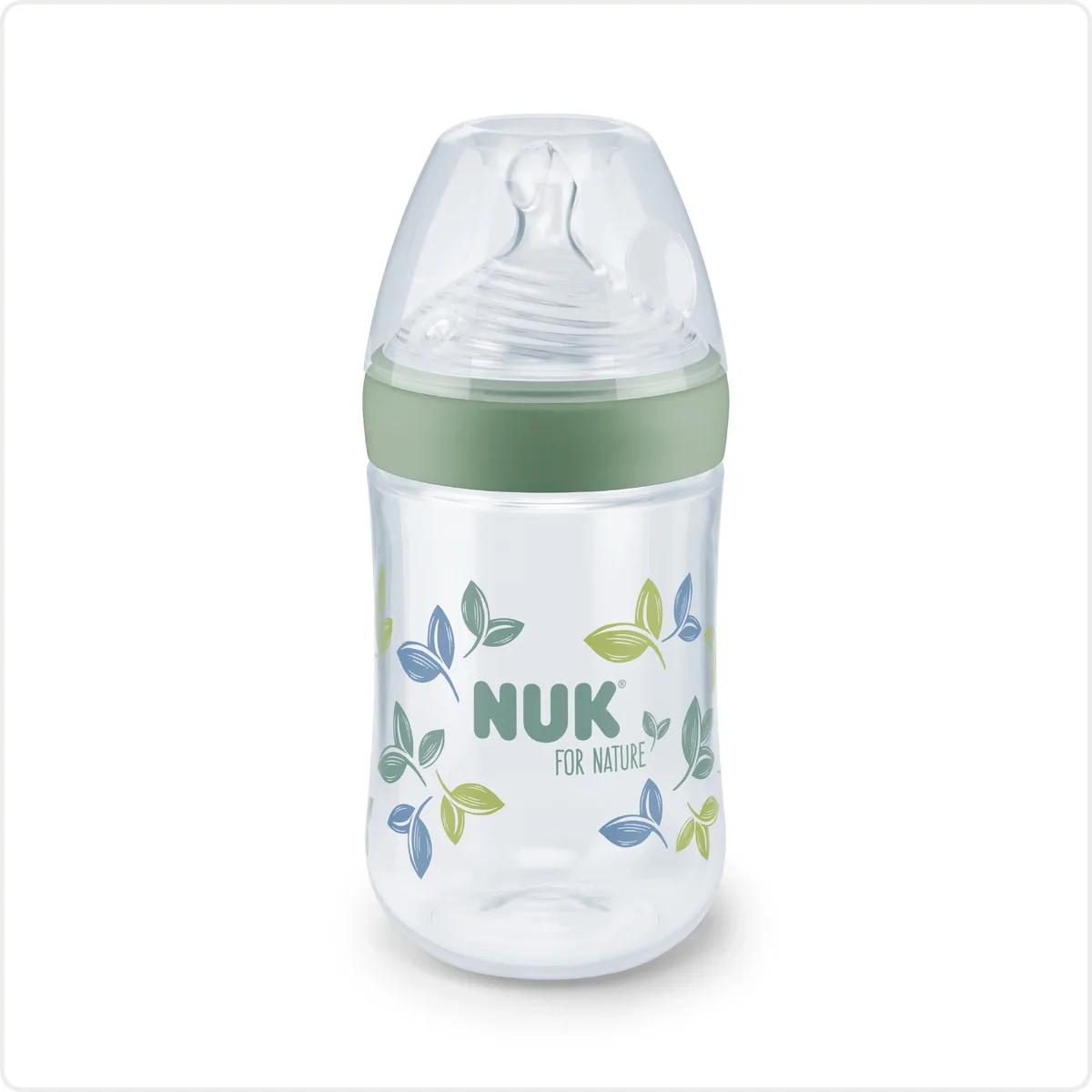 NUK BIBERON PLASTIQUE NATURE SENSE "M" 0M+ 260ML EN BEIGE