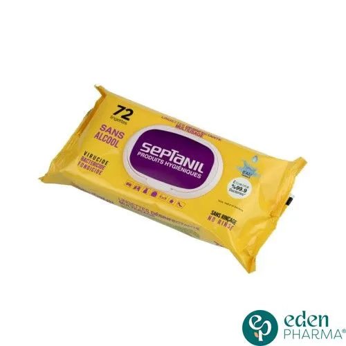 SEPTANIL LINGETTES DESINFECTANTES MULTI USAGE 72 PIECES