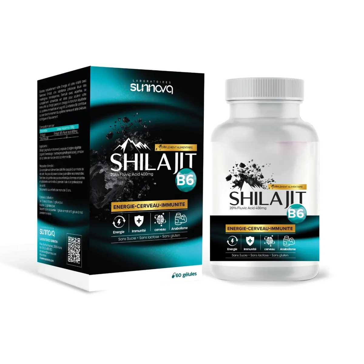 SUNNOVA SHILAJIT 400MG 60 GELULES