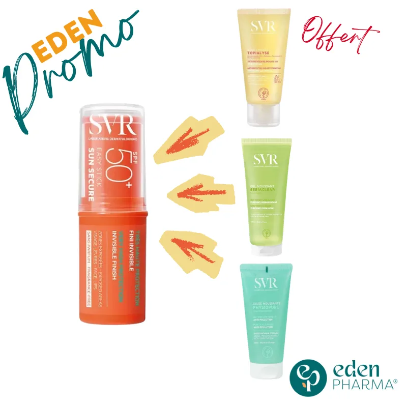 SVR SUN SECURE EASY STICK SPF50 10G + SVR GEL 50ML OFFERT