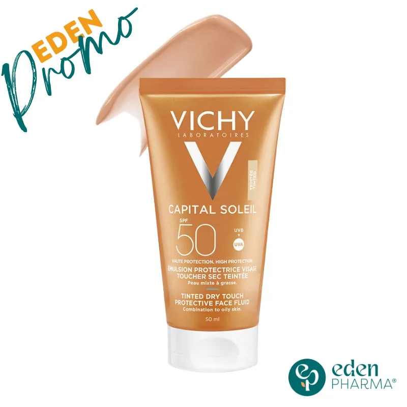 VICHY CAPITAL SOLEIL EMULSION TOUCHER SEC TEINTEE SPF50 50ML