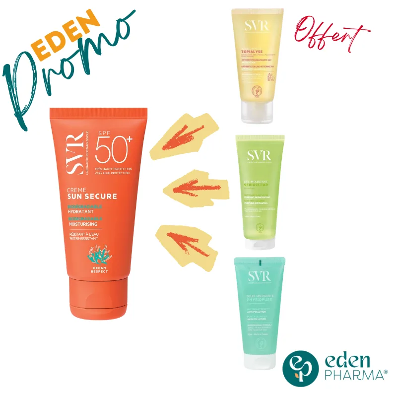 SVR SUN SECURE CREME SPF 50+ 50ML + SVR GEL 50ML OFFERT