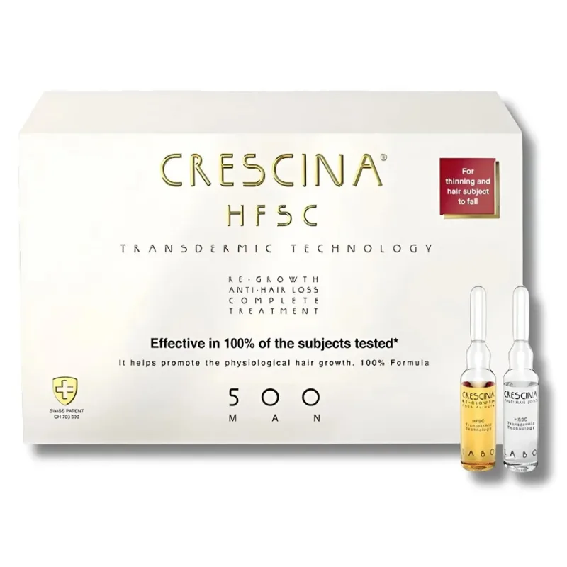 CRESCINA TTT COMPLET ANTI CHUTE+REPOUSSE 500 HOMME 10+10 AMPOULES
