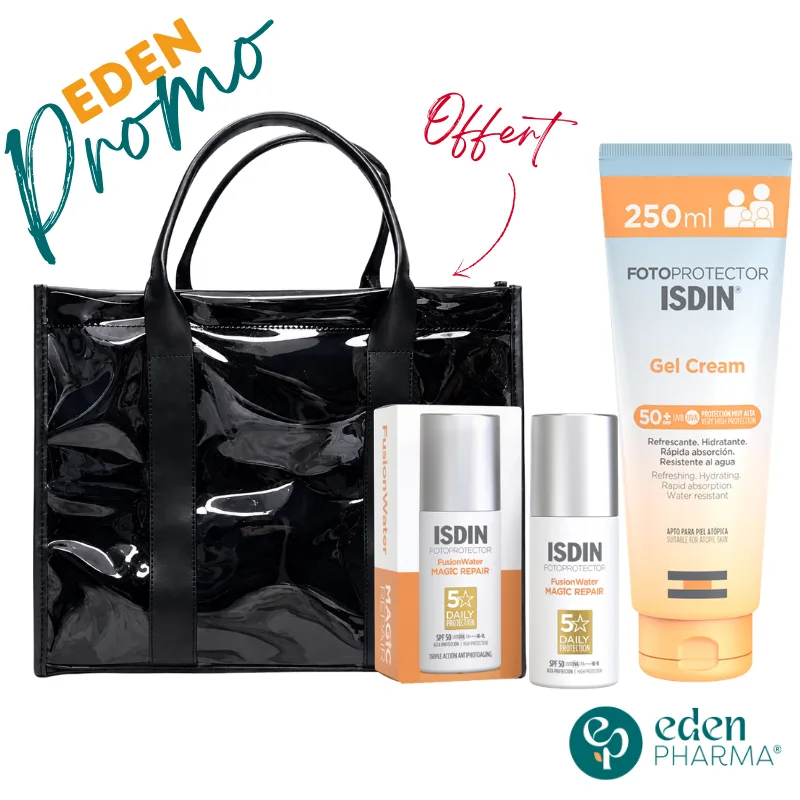 ISDIN SAC FUSION WATER AGE REPAIR INVISBLE SPF50 50ML + ISDIN PHOTOPROTECTION GEL CREME SOLAIRE ADULTE SPF 50+ 250ML